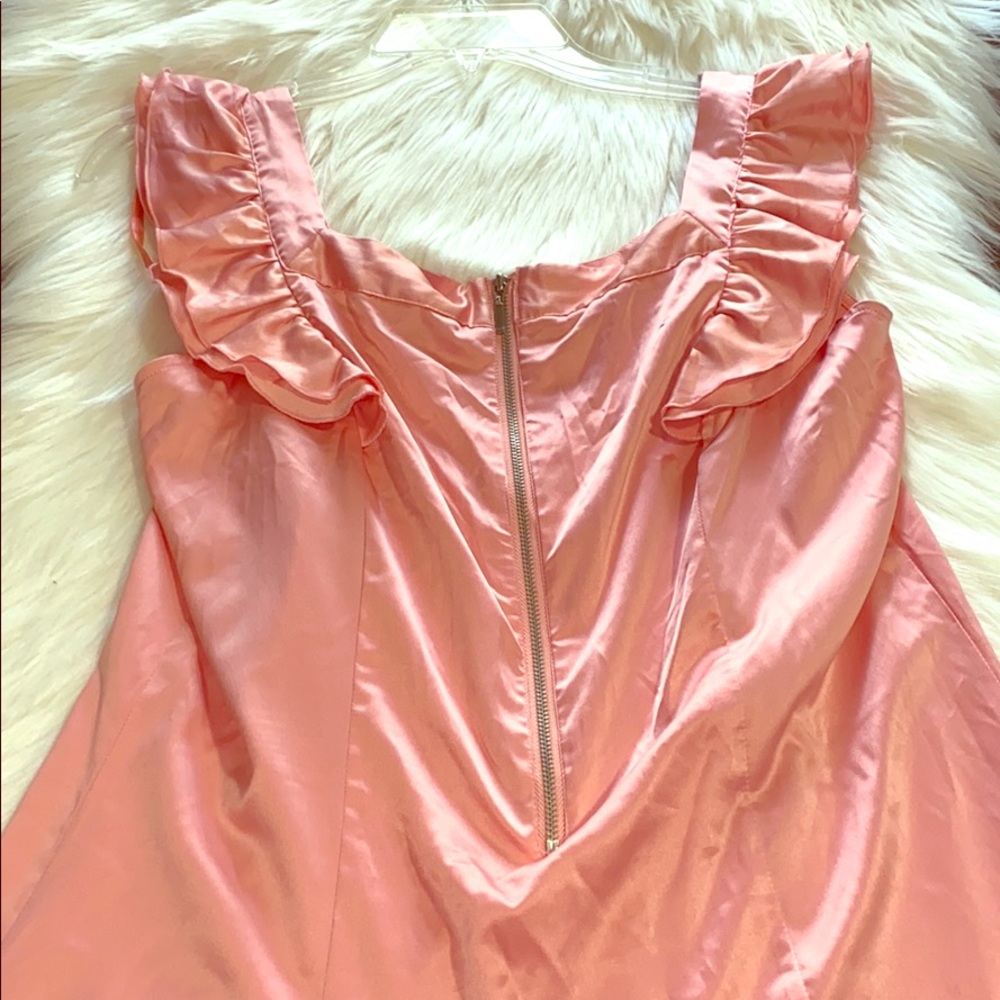 Salmon Pink Ruffle Top - Picture 3 of 5